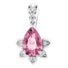 14K White Pink Tourmaline and .03 CTW Diamond Pendant Ref 14869958